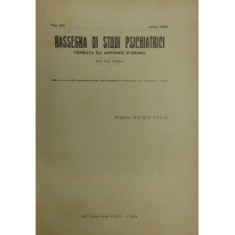 Rassegna di studi psichiatrici. Diretta da Antonio D'Ormea