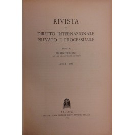 Rivista di diritto internazionale privato e processuale Rivista di diritto internazionale privato e processuale