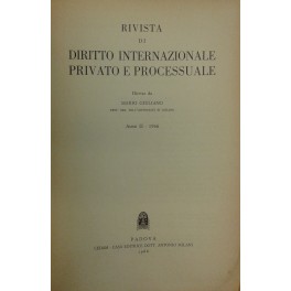 Rivista di diritto internazionale privato e processuale Rivista di diritto internazionale privato e processuale