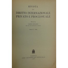 Rivista di diritto internazionale privato e processuale.