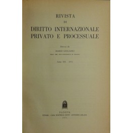 Rivista di diritto internazionale privato e processuale Rivista di diritto internazionale privato e processuale