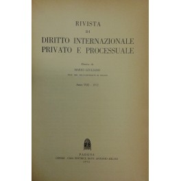 Rivista di diritto internazionale privato e processuale.