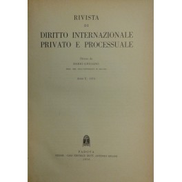 Rivista di diritto internazionale privato e processuale Rivista di diritto internazionale privato e processuale
