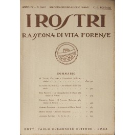I Rostri. Rassegna di vita forense I Rostri. Rassegna di vita forense