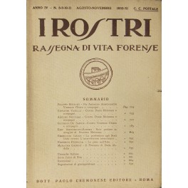 I Rostri. Rassegna di vita forense I Rostri. Rassegna di vita forense