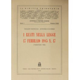 I reati nella legge 17 febbraio 1985 n. 17 (Visentini ter)