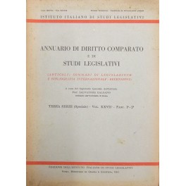 Annuario di diritto comparato e di studi legislativi Annuario di diritto comparato e di studi legislativi
