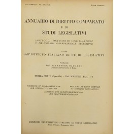 Annuario di diritto comparato e di studi legislativi Annuario di diritto comparato e di studi legislativi