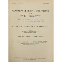 Annuario di diritto comparato e di studi legislativi Annuario di diritto comparato e di studi legislativi