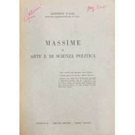 Massime di arte e di scienza politica