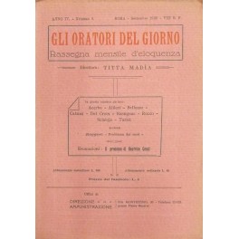 Gli oratori del giorno. Rassegna mensile d'eloquenza. Anno IV - Numero 9. Settembre 1930. 