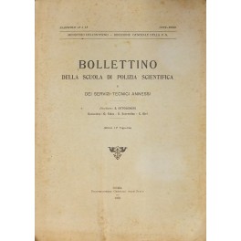 Bollettino della Scuola di Polizia Scientifica