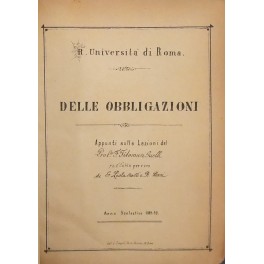 Delle obbligazioni Delle obbligazioni