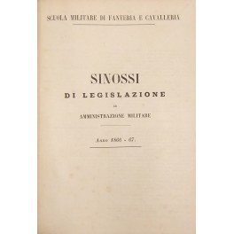 Sinossi di legislazione ed amministrazione militare. Anno 1866-67 