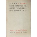 Parte generale del diritto privato francese moderno.