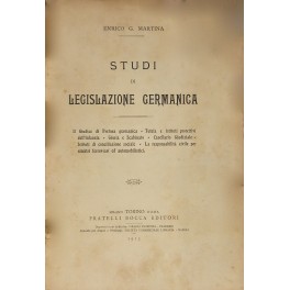 Studi di legislazione germanica Il Giudice di Pretura germanica Studi di legislazione germanica Il Giudice di Pretura germanica