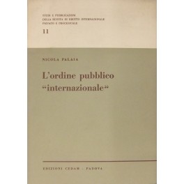 L'ordine pubblico internazionale. 