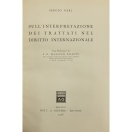 Sull'interpretazione dei trattati nel diritto internazionale.