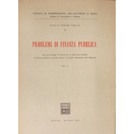 Problemi di finanza pubblica Problemi di finanza pubblica