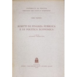 Scritti di finanza pubblica e di politica economica