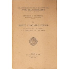 Il diritto associativo romano