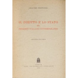 Il diritto e lo Stato nel pensiero italiano contemporaneo