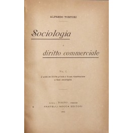 Sociologia e diritto commerciale. Sociologia e diritto commerciale.