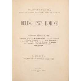 Delinquenza immune. Delinquenza immune.
