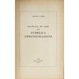 Introduzione allo studio della pubblica amministrazione