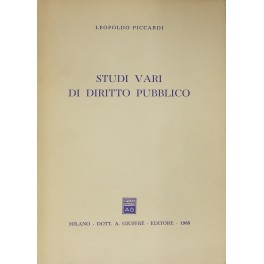 Studi vari di diritto pubblico