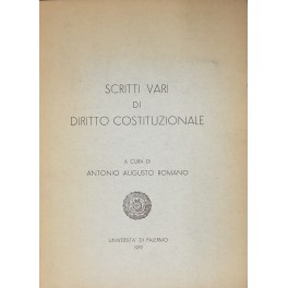 Scritti vari di diritto costituzionale