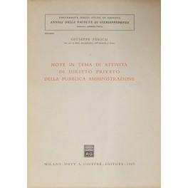 Note in tema di attività di diritto privato della pubblica amministrazione