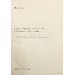 Codice - repertorio dell'urbanistica e dell'assetto del territorio Codice - repertorio dell'urbanistica e dell'assetto del territorio