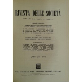 Rivista delle società. Fondata da Ascarelli. Diretta da: G. Auletta, G. De Gennaro, L. Mengoni, A. Mignoli. Anno 16° - 1971 Rivista delle società. Fondata da Ascarelli. Diretta da: G. Auletta, G. De Gennaro, L. Mengoni, A. Mignoli. Anno 16° - 1971