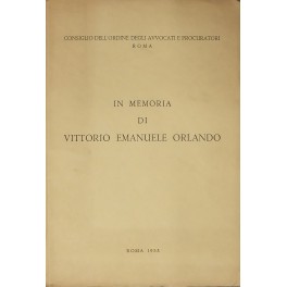 In memoria di Vittorio Emanuele Orlando