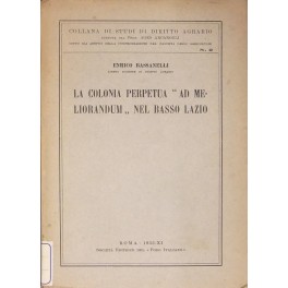 La colonia perpetua ad meliorandum nel basso Lazio