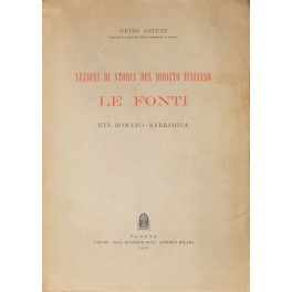 Lezioni di storia del diritto italiano. Le fonti