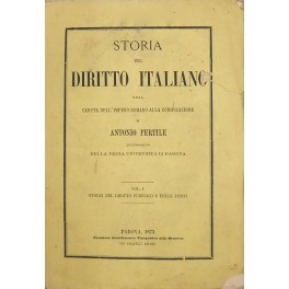 Storia del diritto italiano Storia del diritto italiano