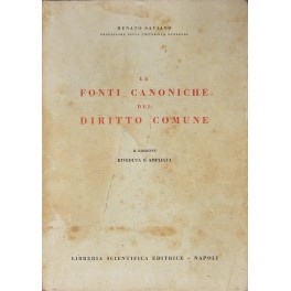 Le fonti canoniche del diritto comune