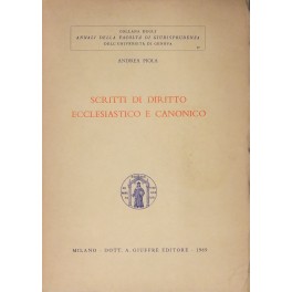 Scritti di diritto ecclesiastico e canonico