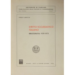 Diritto ecclesiastico italiano. Bibliografia 1929-1972