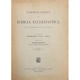 Commentarius in iudicia ecclesiastica iuxta codicem iuris canonici Commentarius in iudicia ecclesiastica iuxta codicem iuris canonici