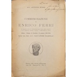 Commemorazione di Enrico Ferri Commemorazione di Enrico Ferri