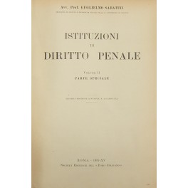 Istituzioni di diritto penale. 