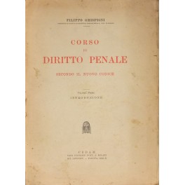 Corso di diritto penale secondo il nuovo codice
