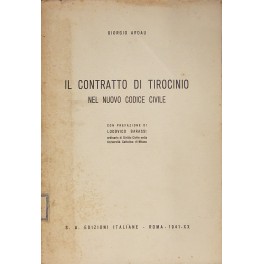 Il contratto di tirocinio nel nuovo Codice civile