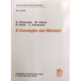 Il Consiglio dei Ministri. Art. 92-96