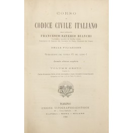 Corso di Codice civile italiano. Vol. VI (2 parti) - Della filiazione Corso di Codice civile italiano. Vol. VI (2 parti) - Della filiazione