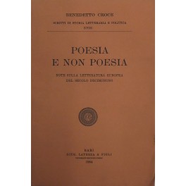 Poesia e non poesia. Note sulla letteratura europea del Secolo decimonono