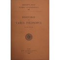 Discorsi di varia filosofia.